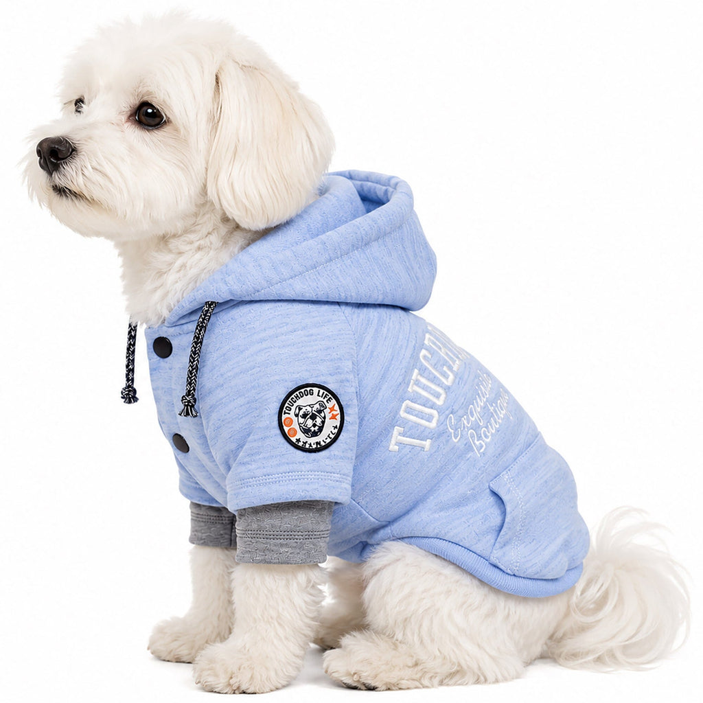Touchdog ® Hampton Beach Ultra-Soft Blasted Cotton Hooded Dog Sweater