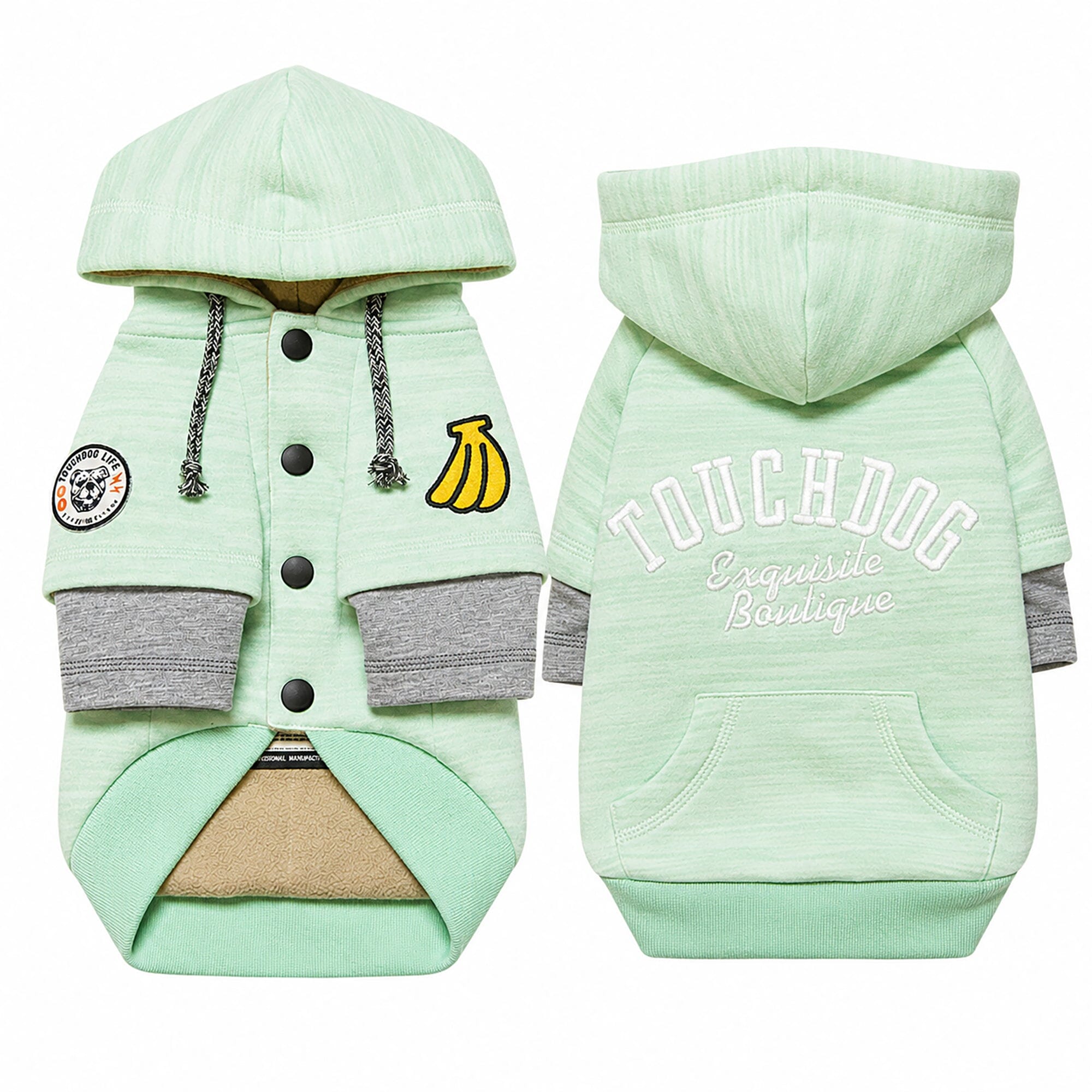 Touchdog ® Hampton Beach Ultra-Soft Blasted Cotton Hooded Dog Sweater