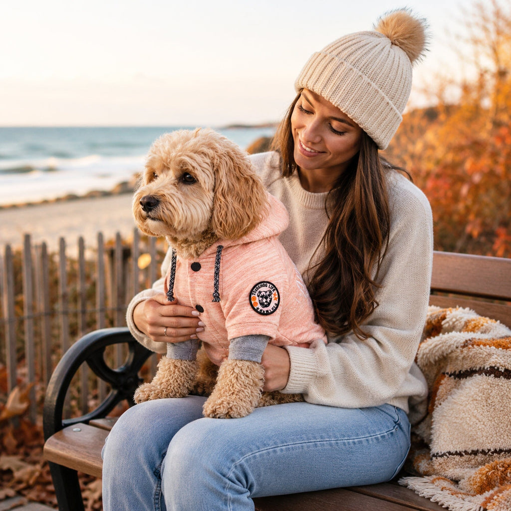 Touchdog ® Hampton Beach Ultra-Soft Blasted Cotton Hooded Dog Sweater