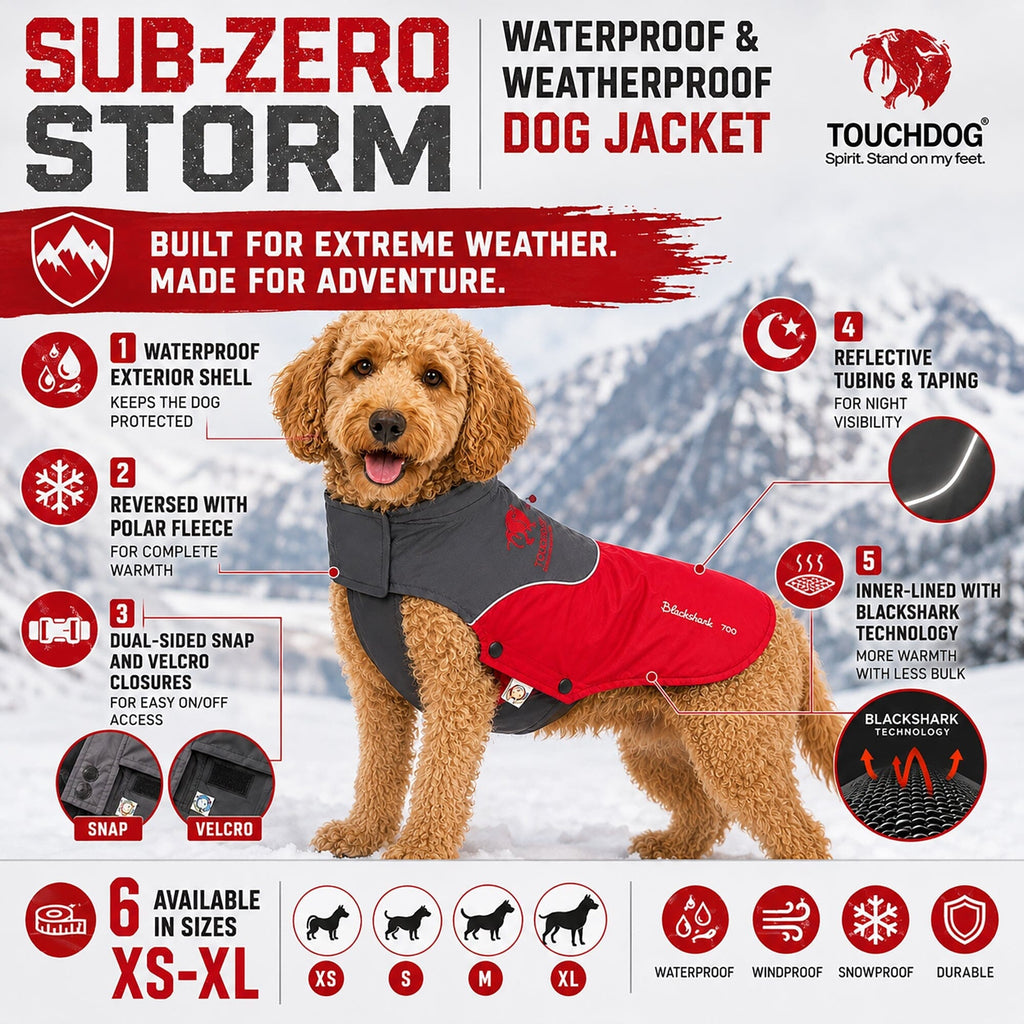 Touchdog ® Subzero-Storm Reflective Year Round Waterproof Dog Coat