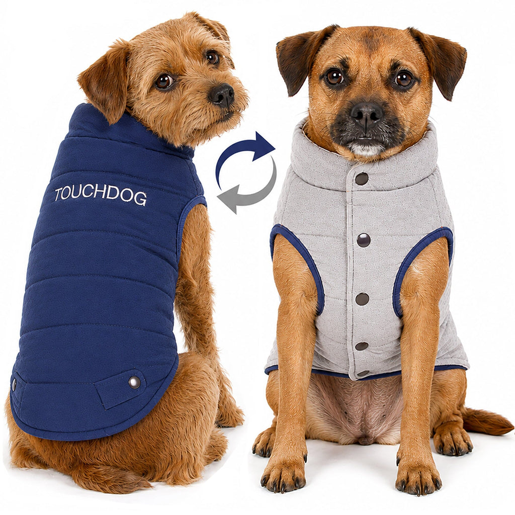 Touchdog ® Waggin Swag Ultra-Plush Insulated and Reversible Dog Coat
