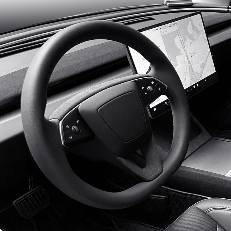 Alcantara Steering Wheel Panel Kit for Model 3 Highland / Y Juniper | 2 Options