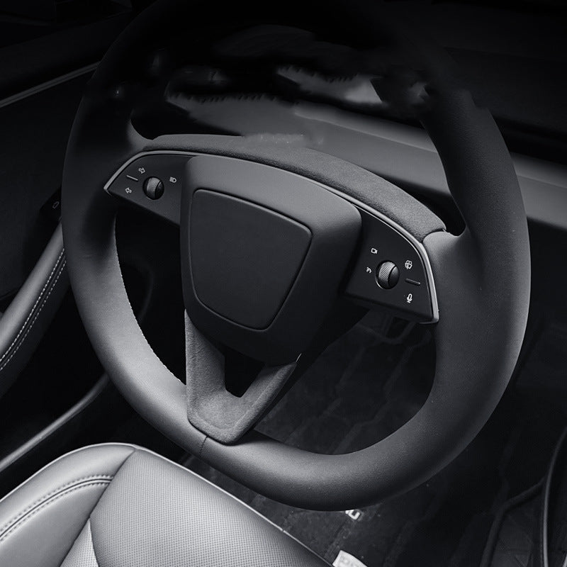 Alcantara Steering Wheel Panel Kit for Model 3 Highland / Y Juniper | 2 Options