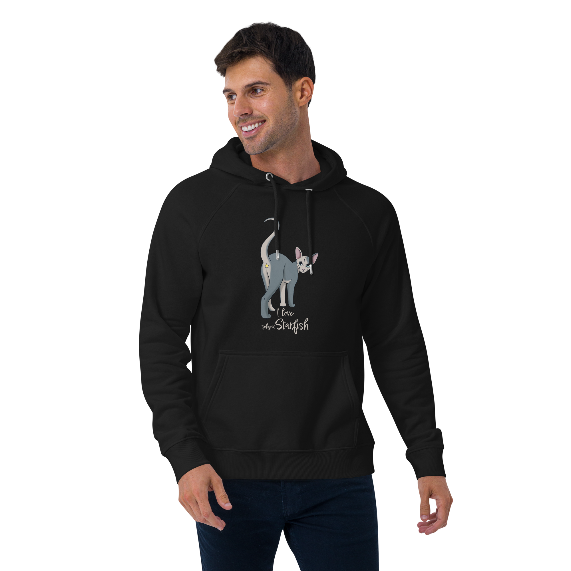 "I LOVE SPHYNX STARFISH" UNISEX ECO HOODIE