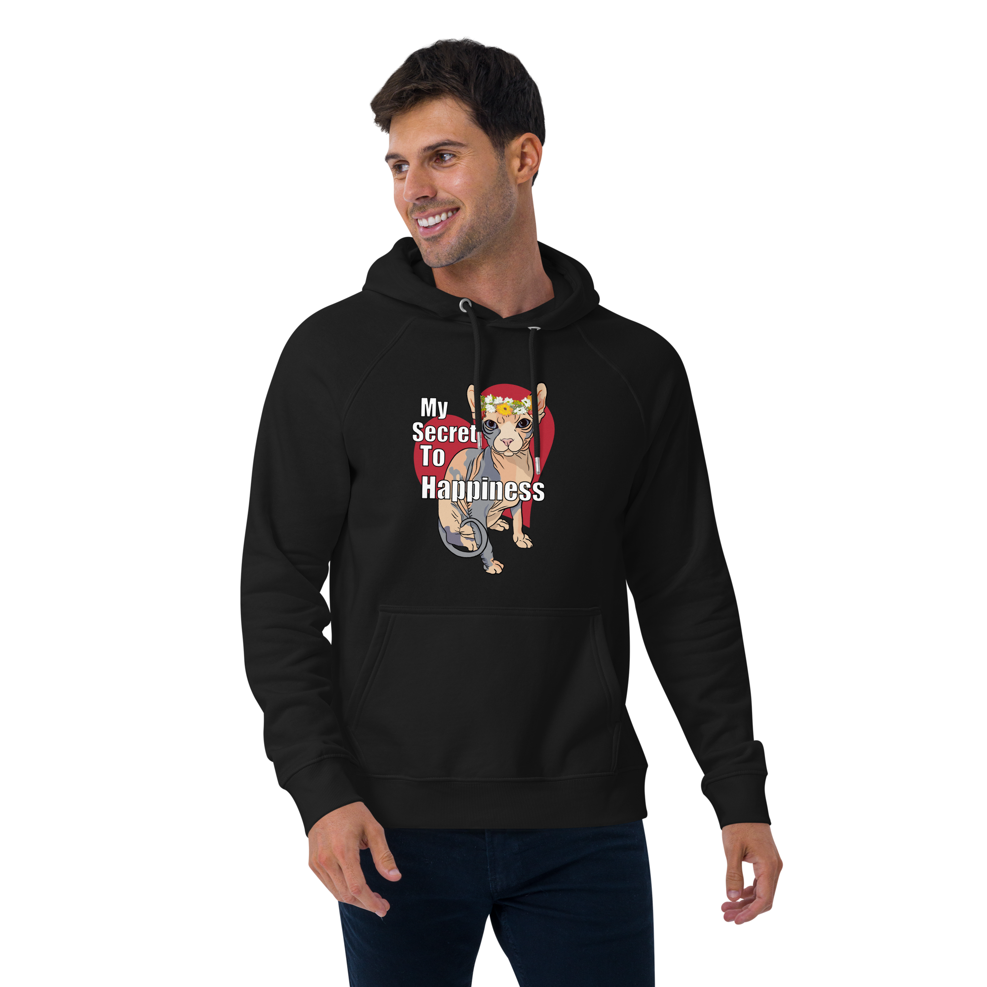 "MY SECRET TO HAPPINESS" UNISEX ECO TEE