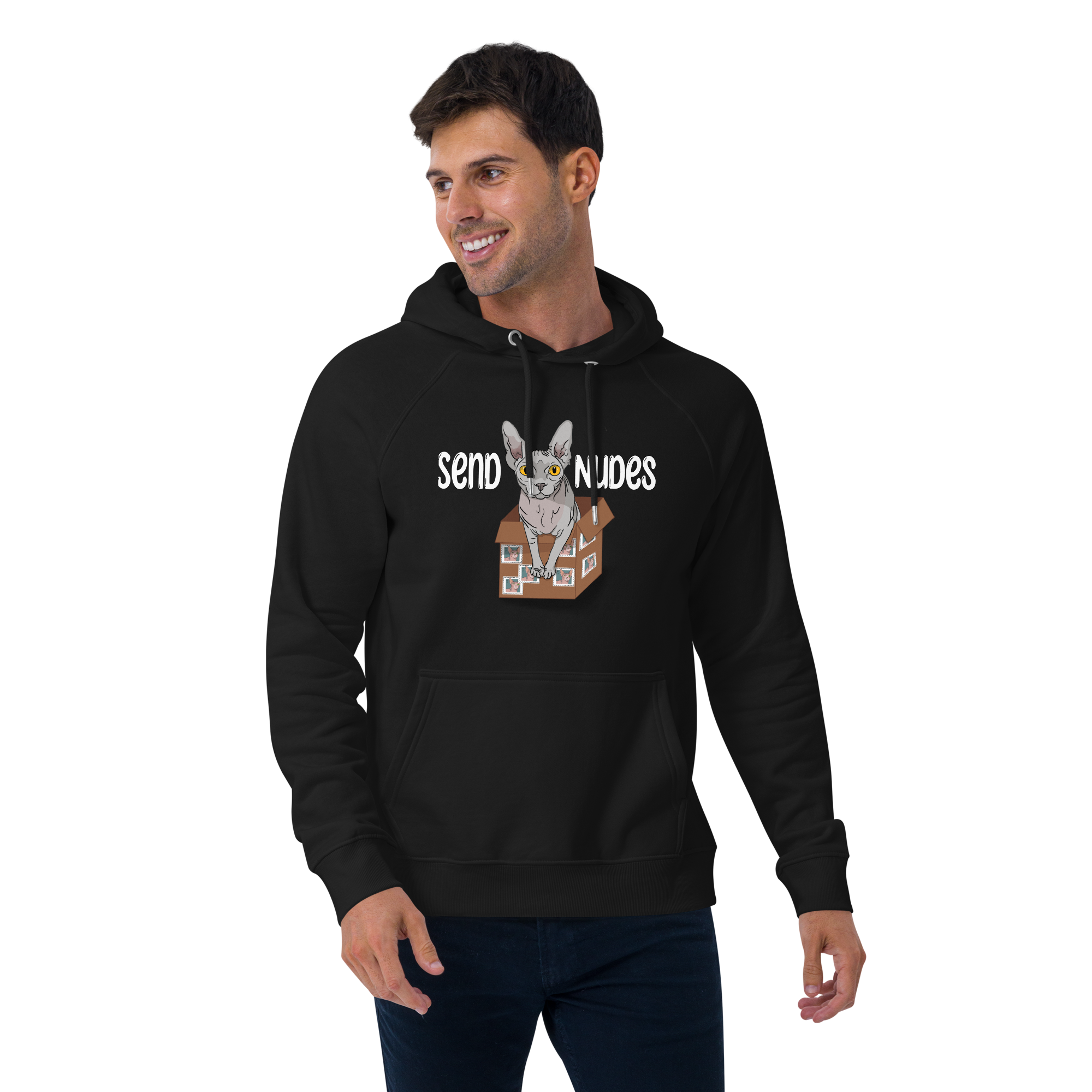 "SEND NUDES" UNISEX ECO HOODIE