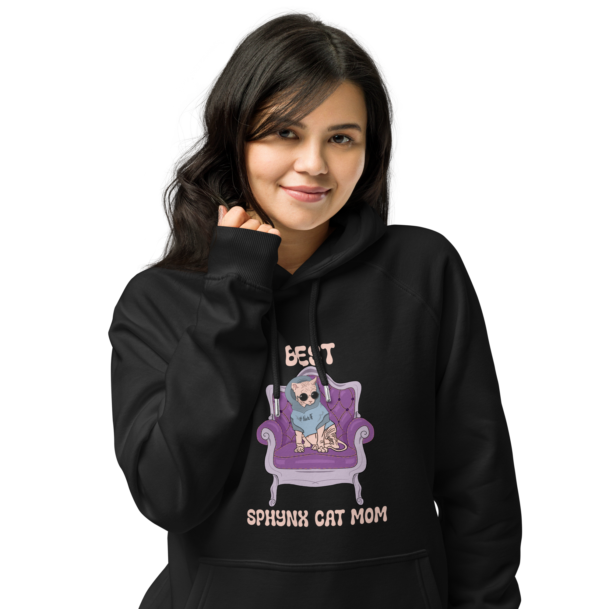 "BEST SPHYNX CAT MOM" UNISEX ECO HOODIE