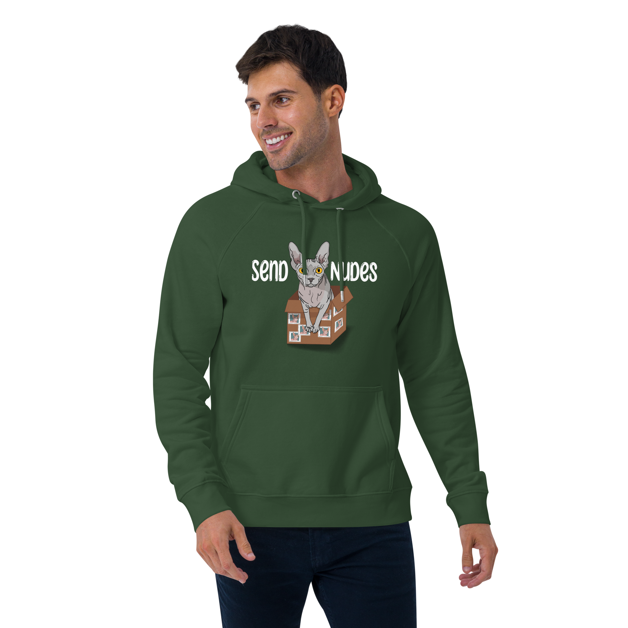 "SEND NUDES" UNISEX ECO HOODIE