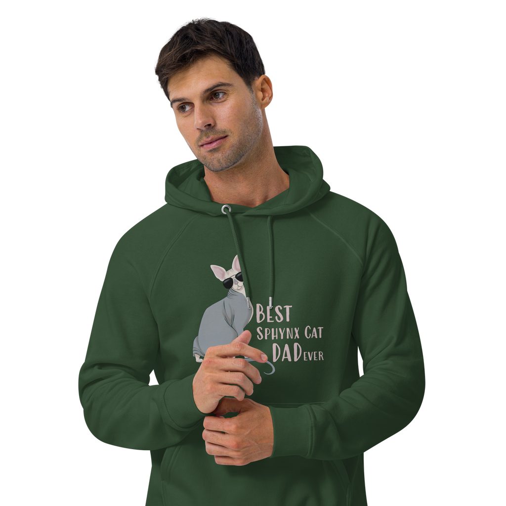 "BEST SPHYNX CAT DAD" UNISEX ECO HOODIE