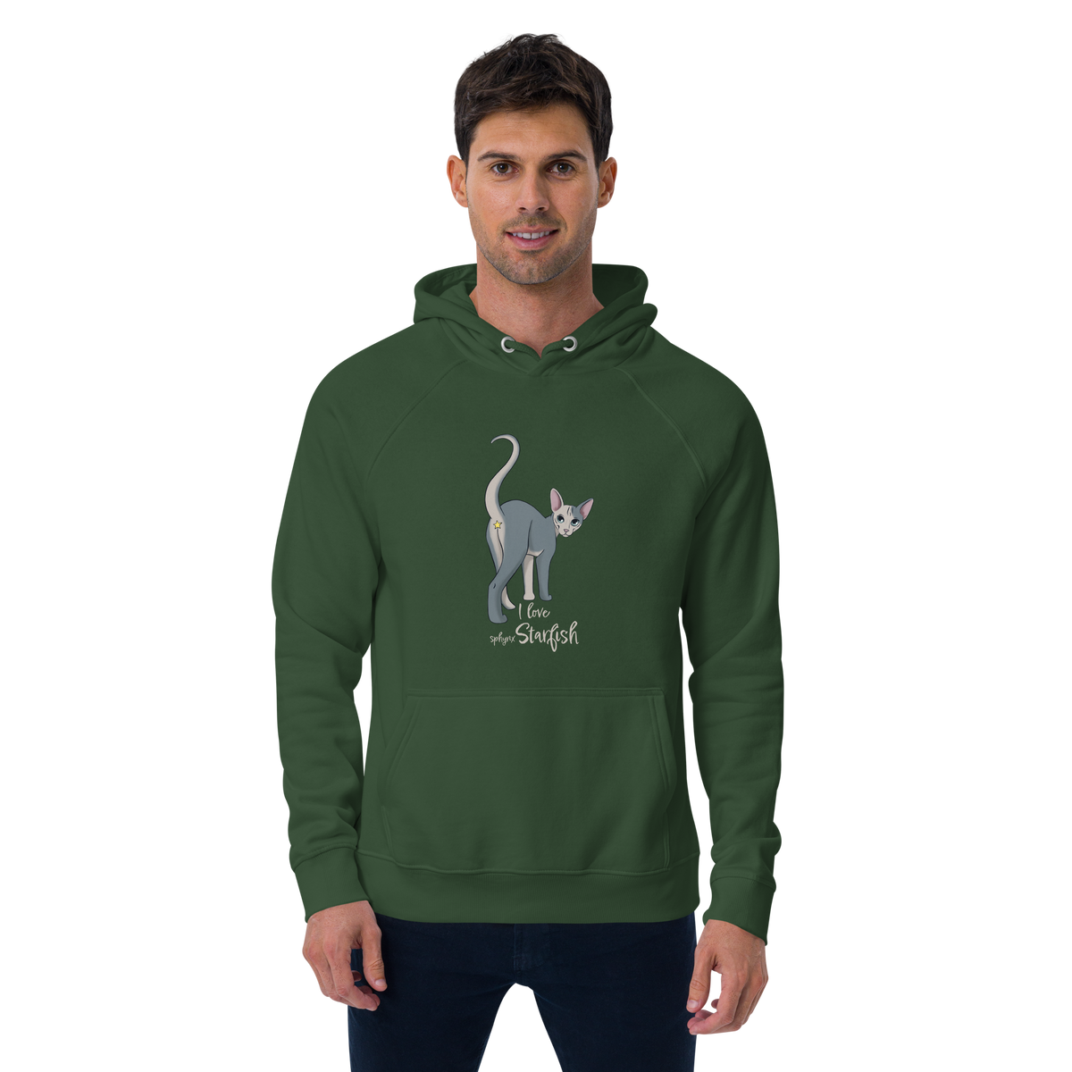 "I LOVE SPHYNX STARFISH" UNISEX ECO HOODIE