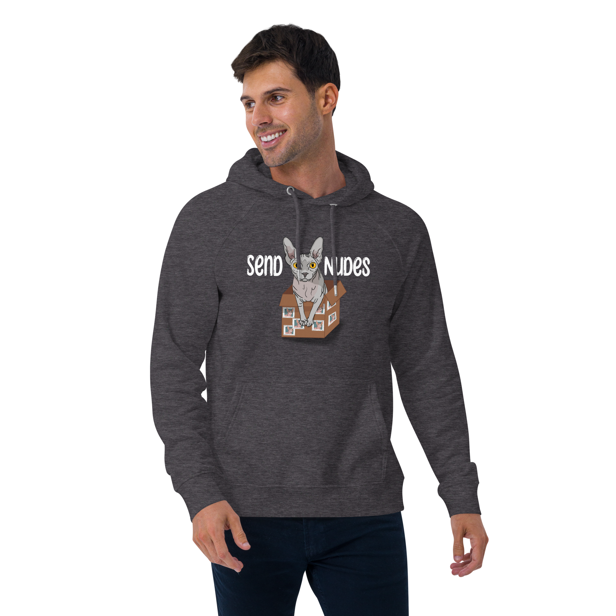"SEND NUDES" UNISEX ECO HOODIE