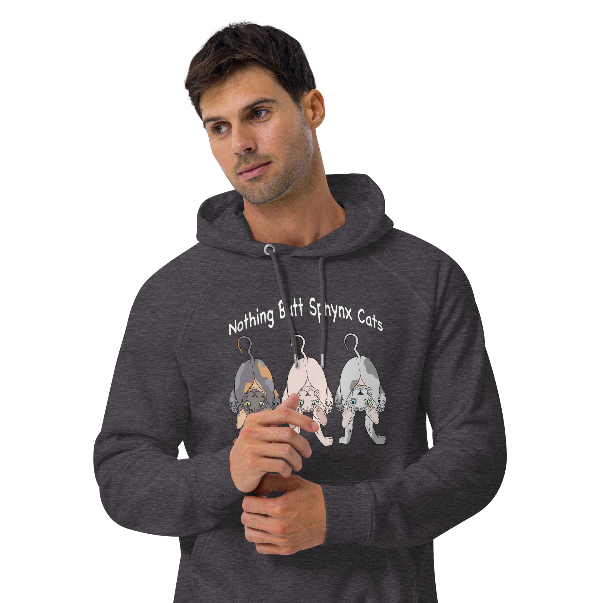 "NOTHING BUTT SPHYNX CATS" UNISEX ECO HOODIE
