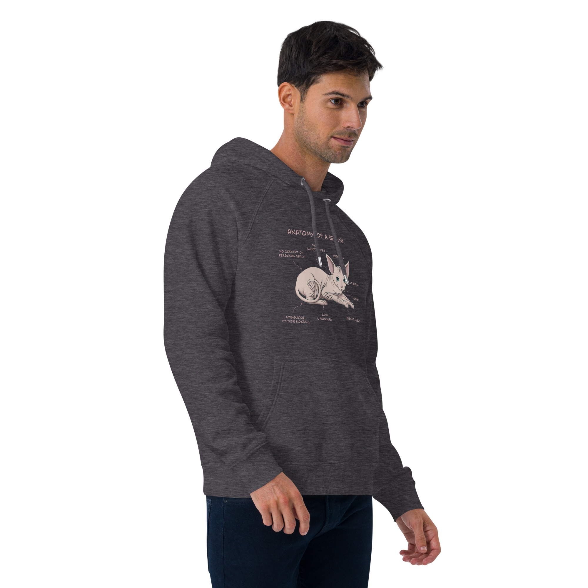 "ANATOMY OF A SPHYNX" UNISEX ECO HOODIE