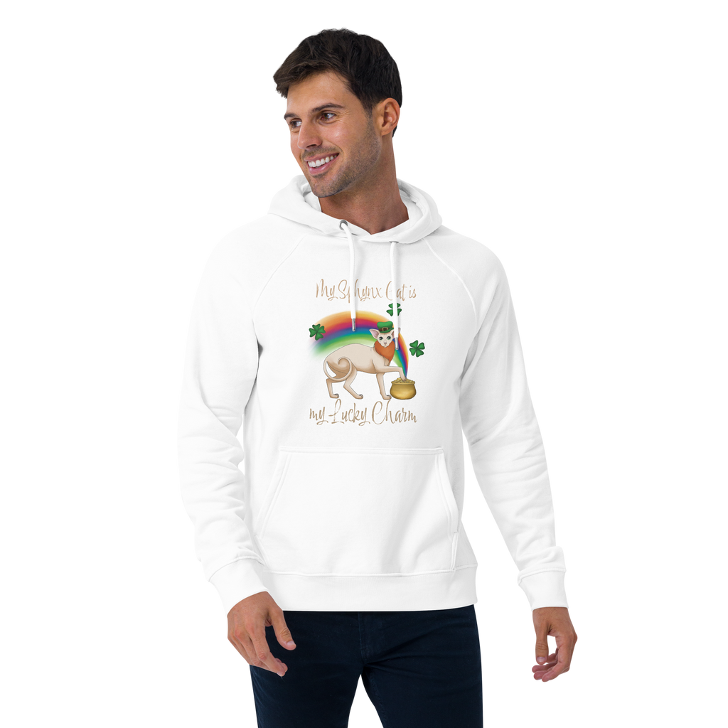 "MY SPHYNX IS MY LUCKY CHARM" UNISEX ECO HOODIE