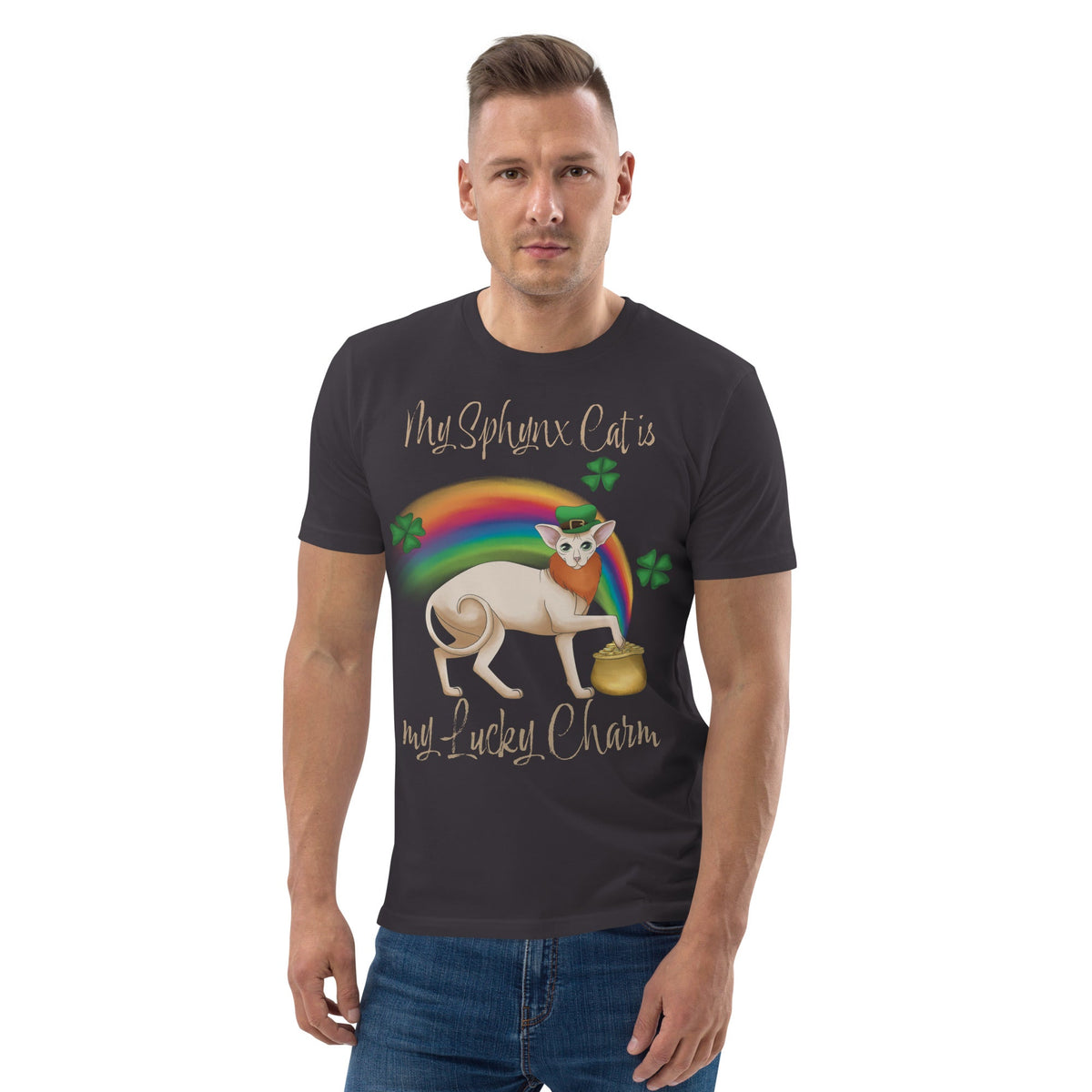 "MY SPHYNX IS MY LUCKY CHARM" UNISEX ECO TEE