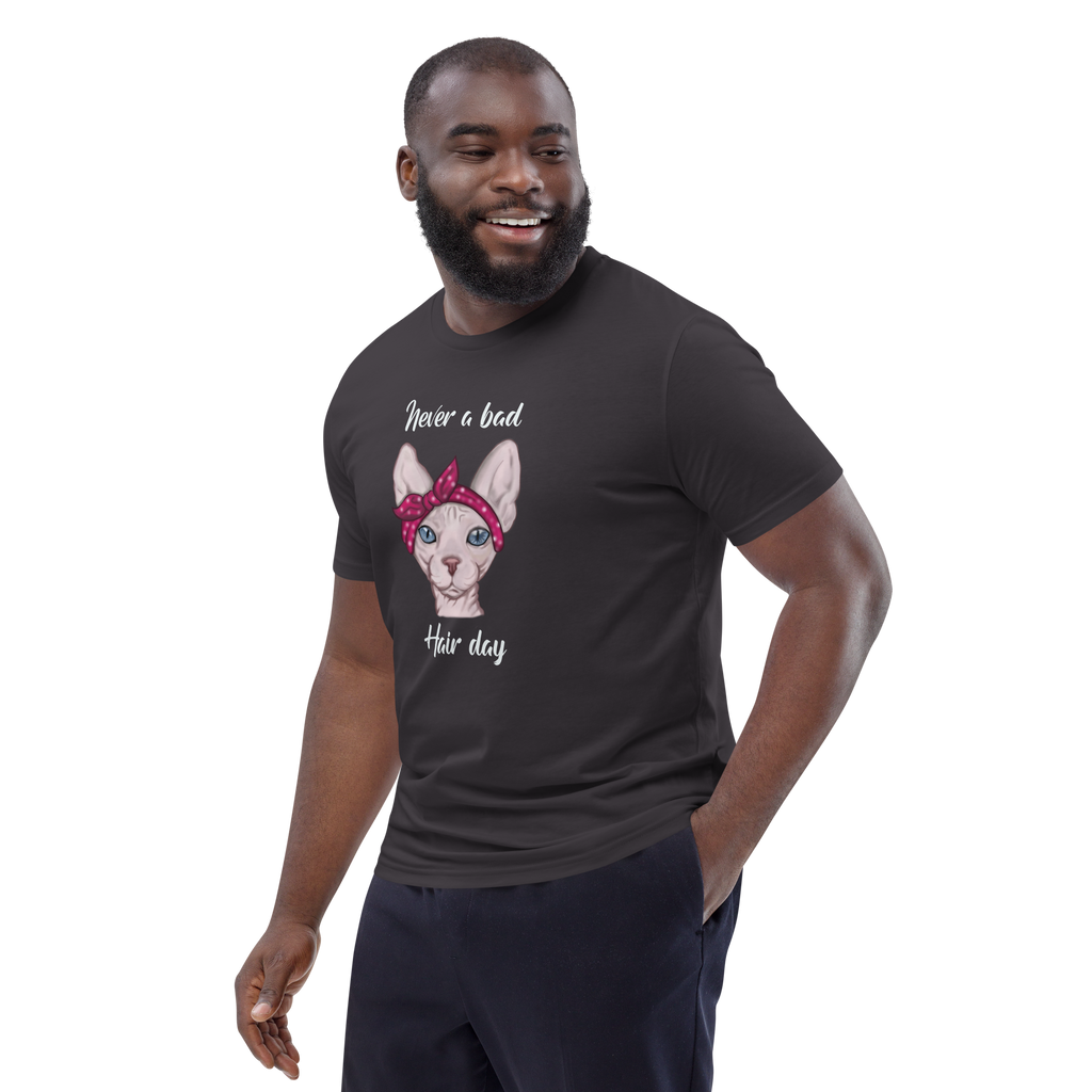 "NEVER A BAD HAIR DAY" UNISEX ECO TEE