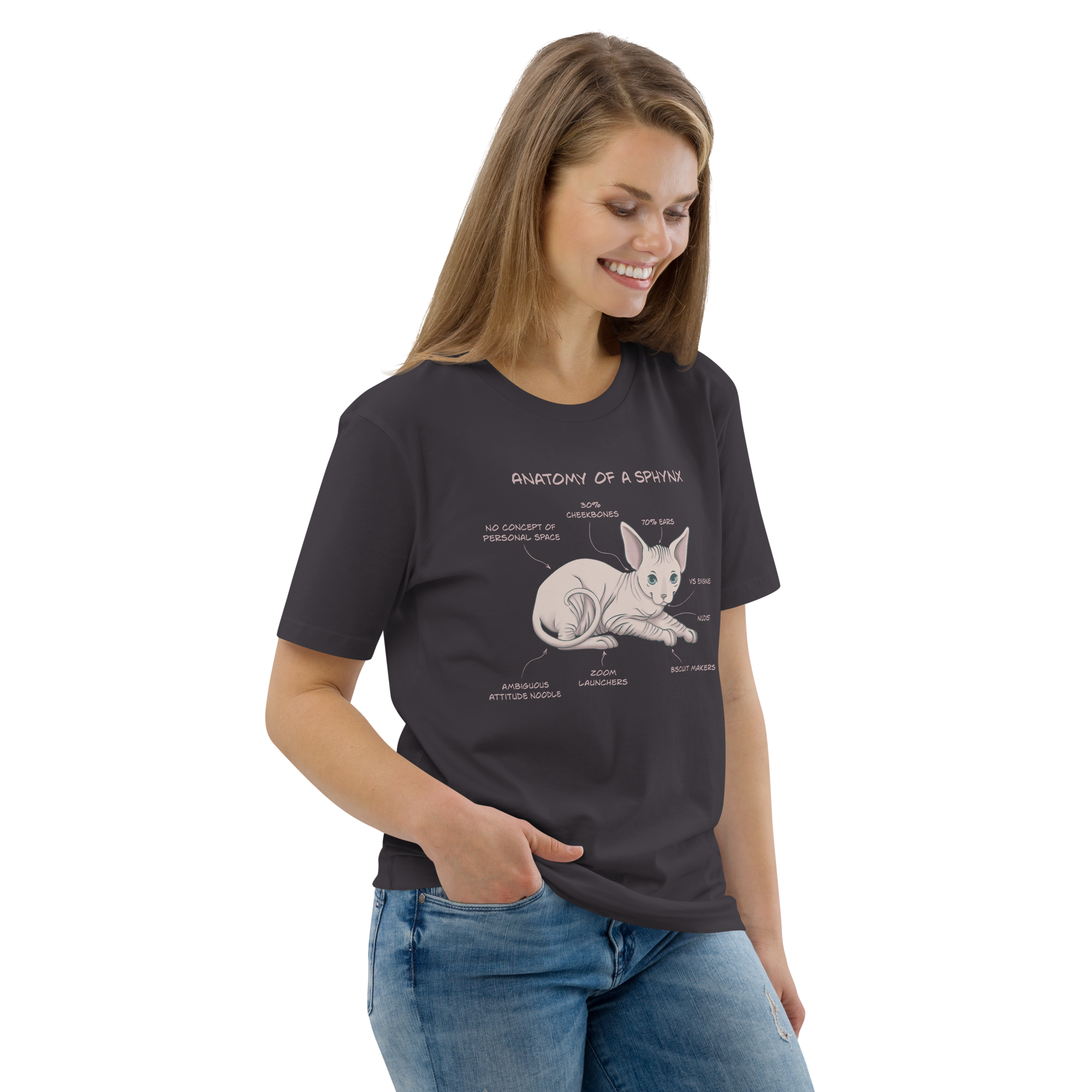 "ANATOMY OF A SPHYNX" UNISEX ORGANIC TEE