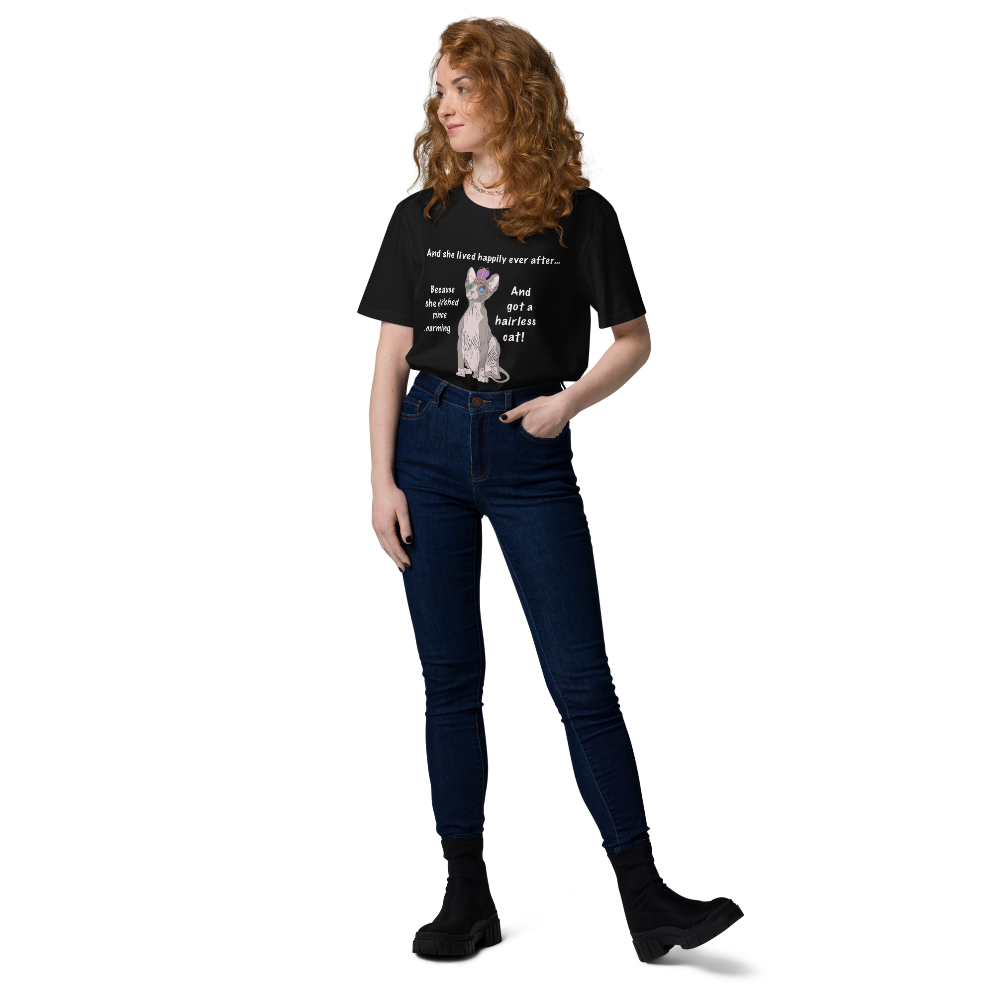 "DITCHED PRINCE CHARMING & GOT A SPHYNX CAT" ECO TEE