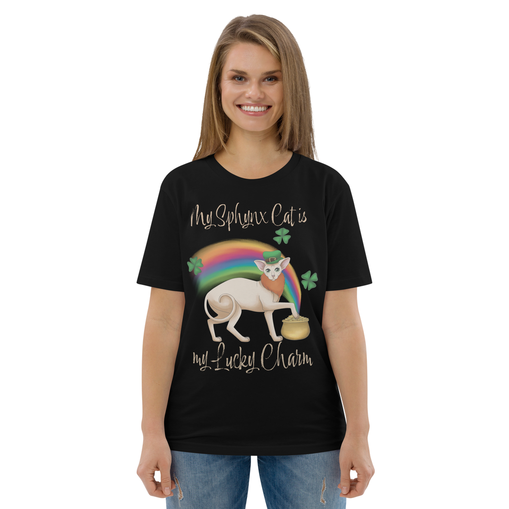 "MY SPHYNX CAT IS MY LUCKY CHARM" - UNISEX TEE