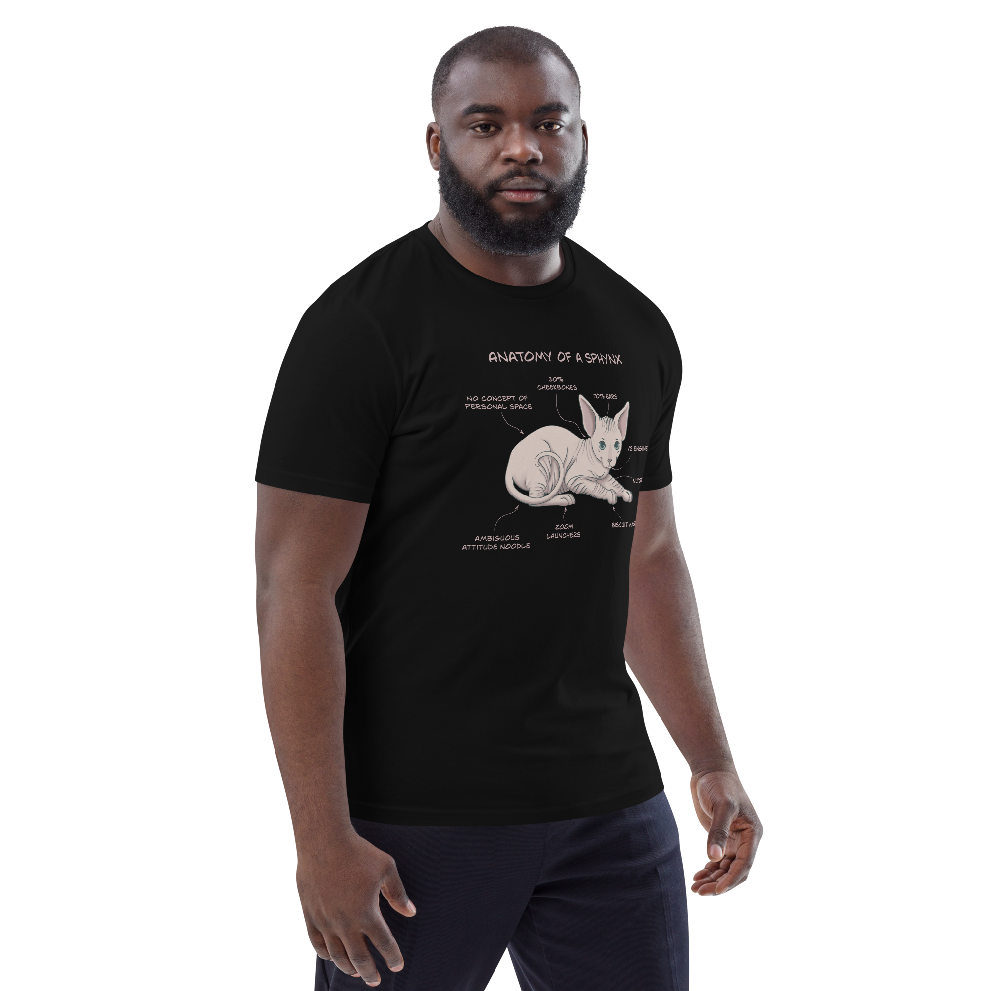 "ANATOMY OF A SPHYNX" UNISEX ORGANIC TEE