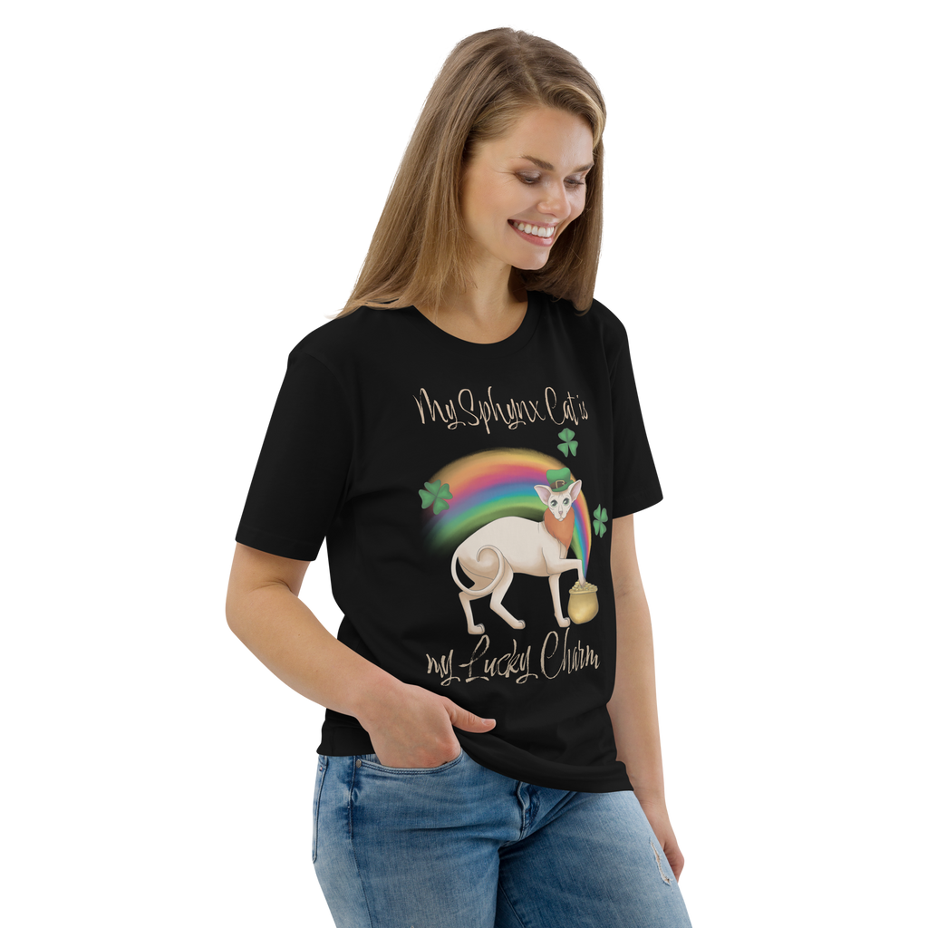 "MY SPHYNX CAT IS MY LUCKY CHARM" - UNISEX TEE
