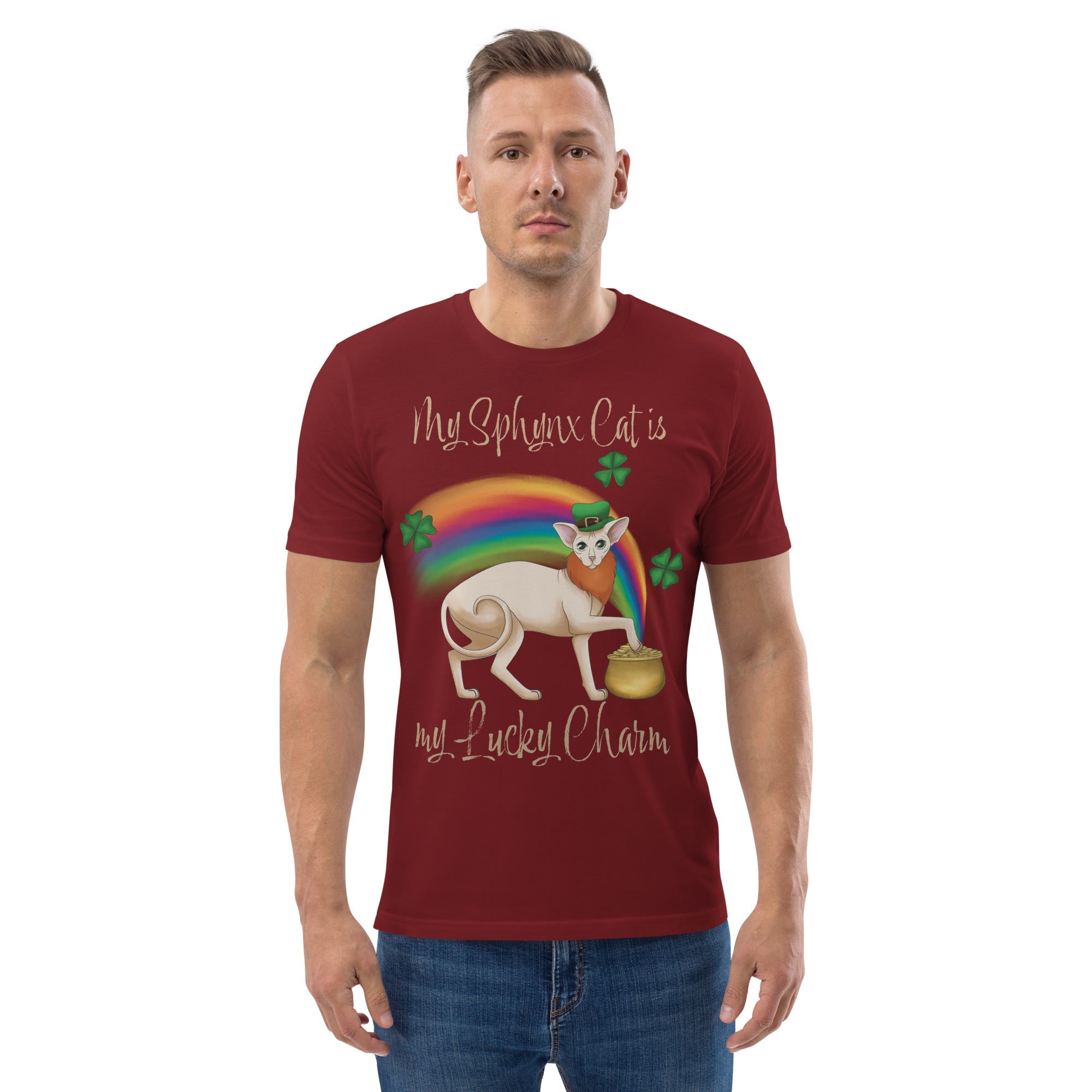 "MY SPHYNX IS MY LUCKY CHARM" UNISEX ECO TEE
