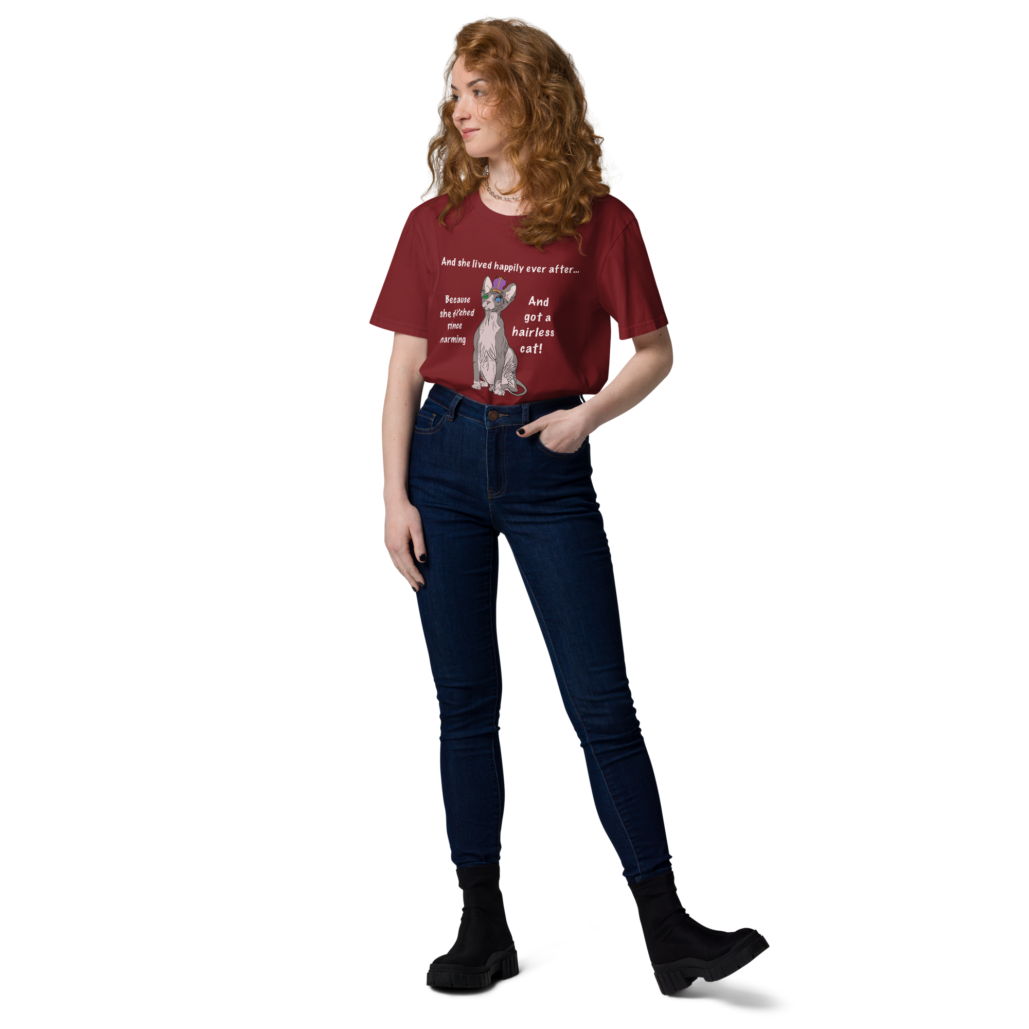 "DITCHED PRINCE CHARMING & GOT A SPHYNX CAT" ECO TEE