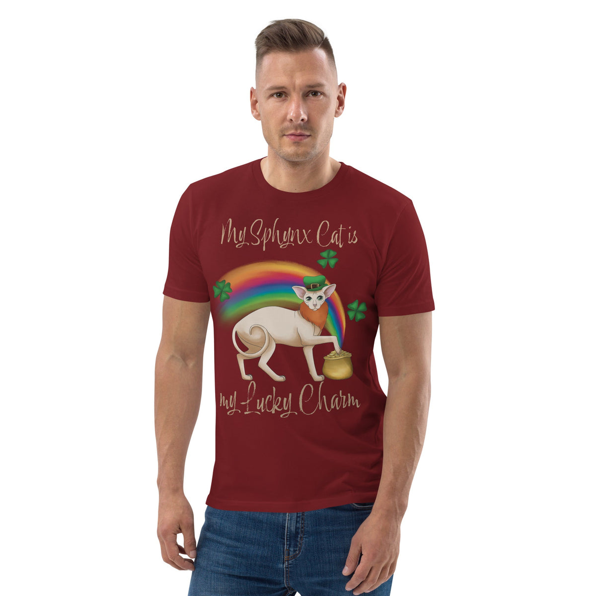 "MY SPHYNX IS MY LUCKY CHARM" UNISEX ECO TEE