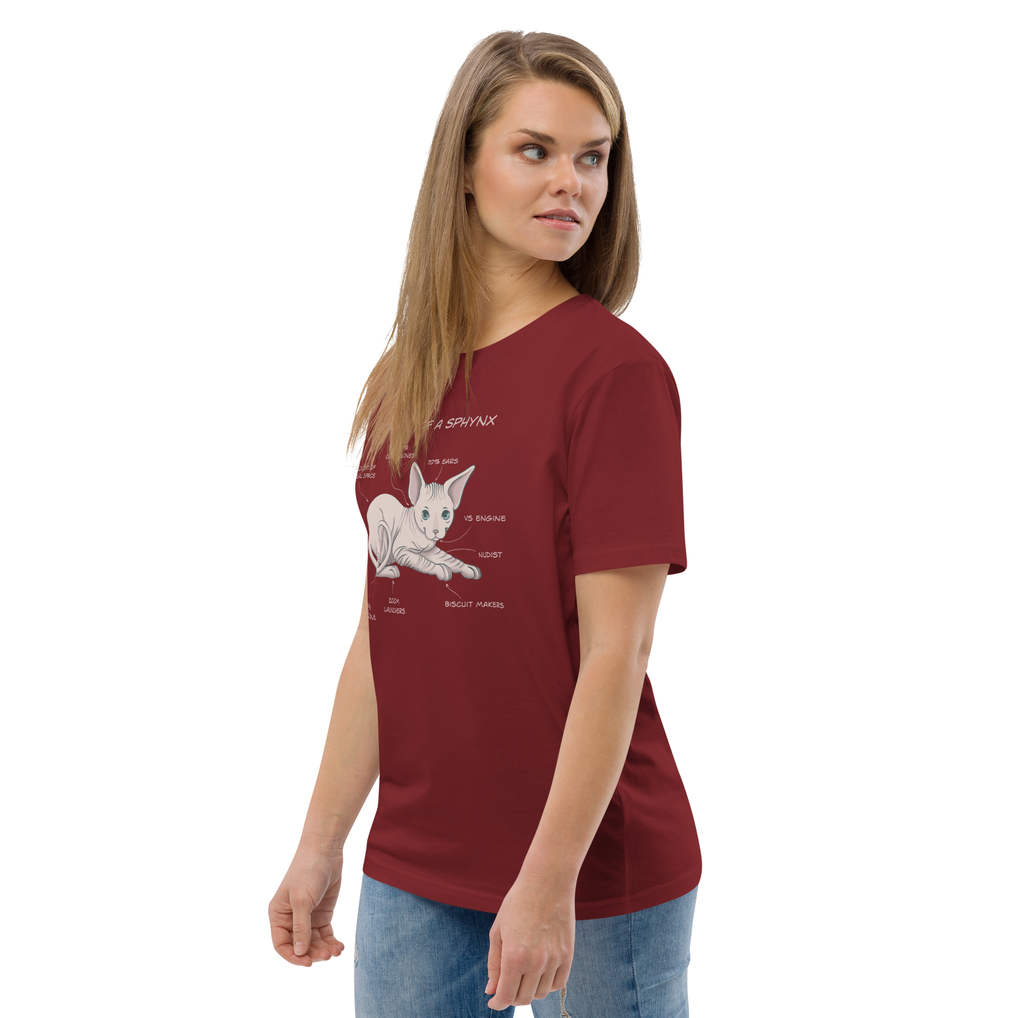 "ANATOMY OF A SPHYNX" UNISEX ORGANIC TEE