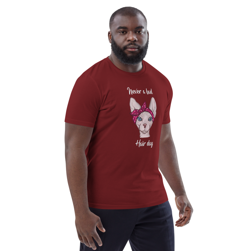 "NEVER A BAD HAIR DAY" UNISEX ECO TEE