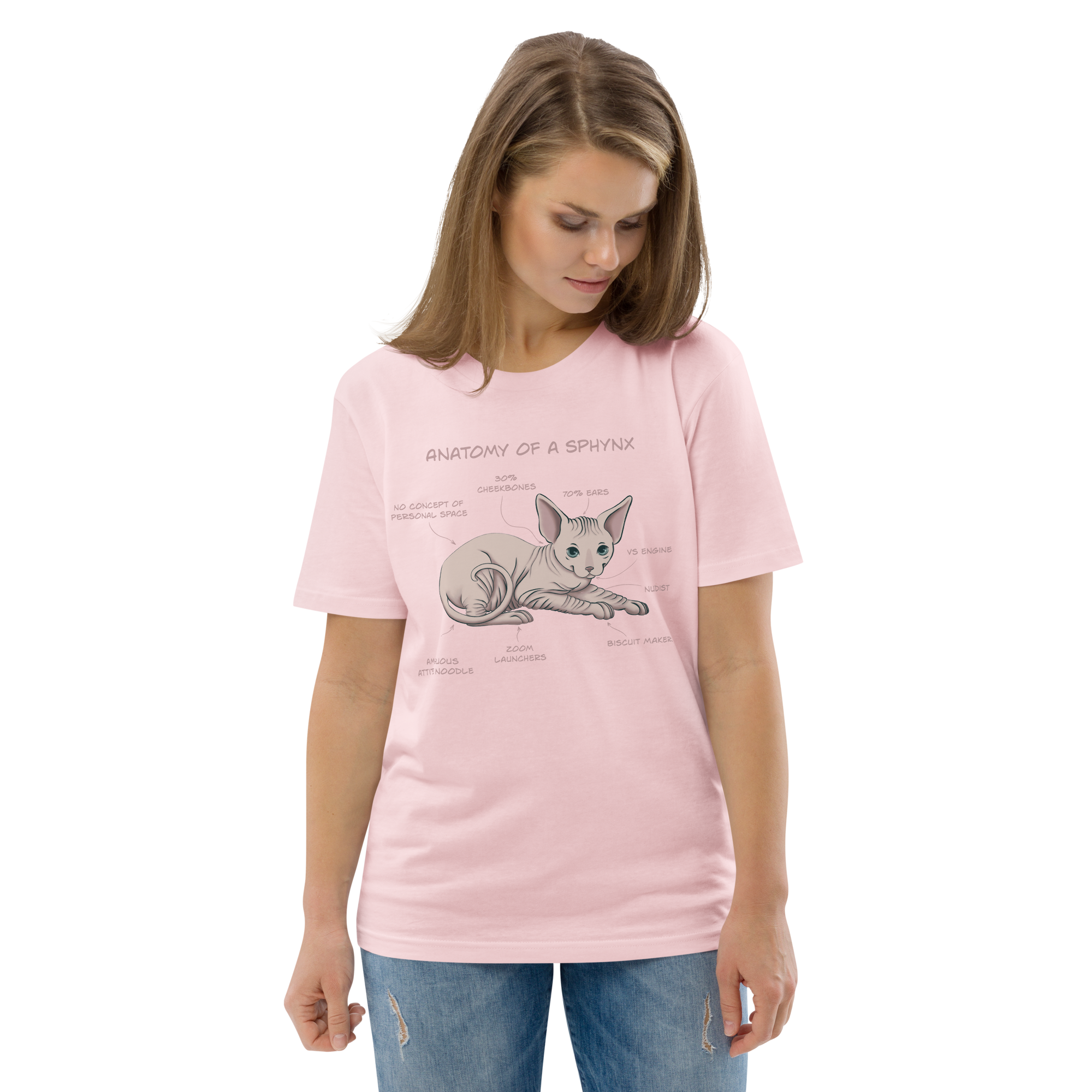 "ANATOMY OF A SPHYNX" UNISEX ORGANIC TEE