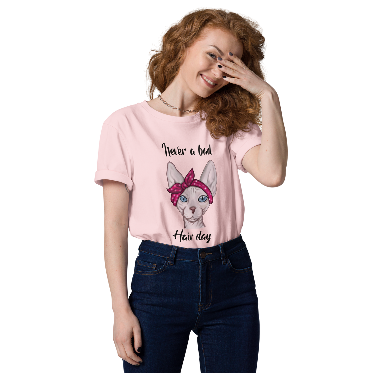 "NEVER A BAD HAIR DAY" UNISEX ECO TEE