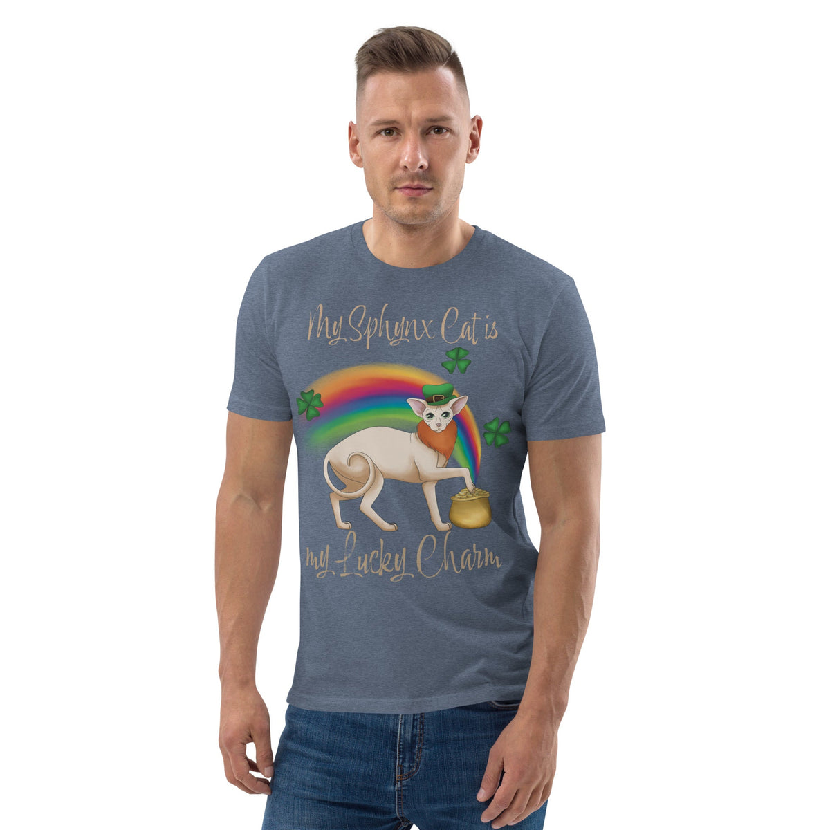"MY SPHYNX IS MY LUCKY CHARM" UNISEX ECO TEE
