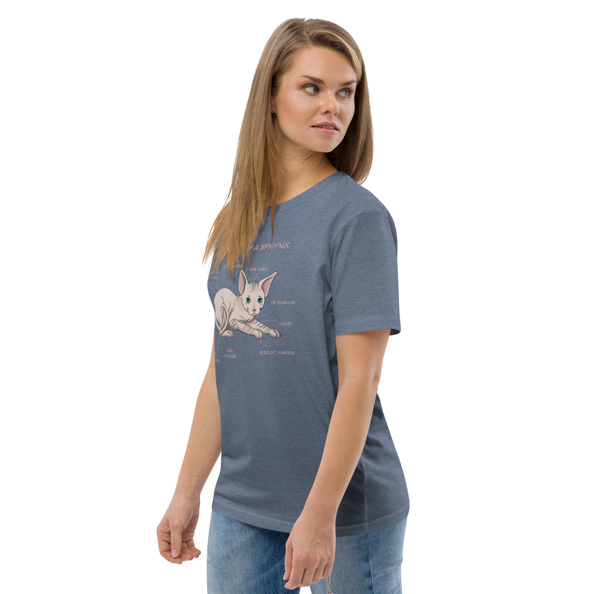 "ANATOMY OF A SPHYNX" UNISEX ORGANIC TEE