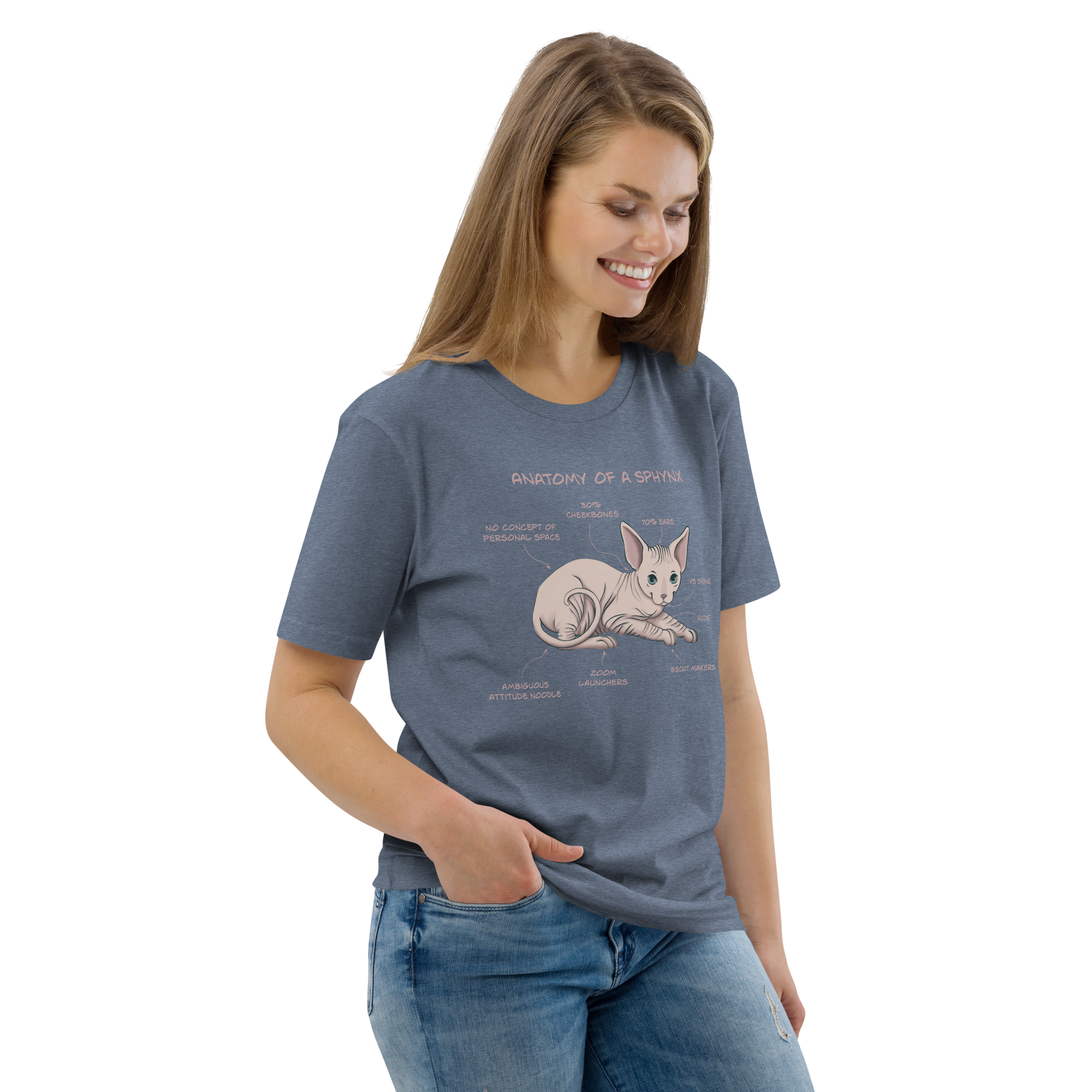 "ANATOMY OF A SPHYNX" UNISEX ORGANIC TEE
