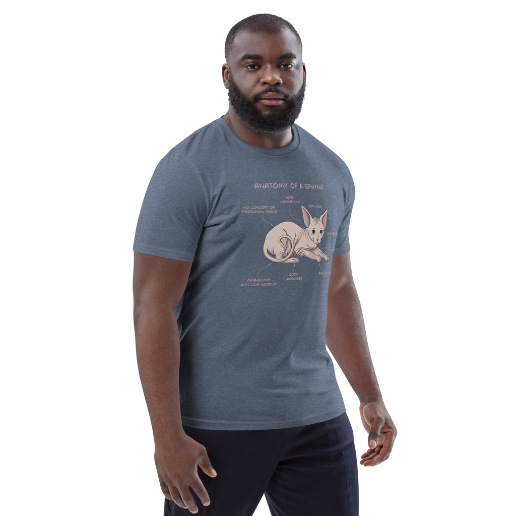 "ANATOMY OF A SPHYNX" UNISEX ORGANIC TEE