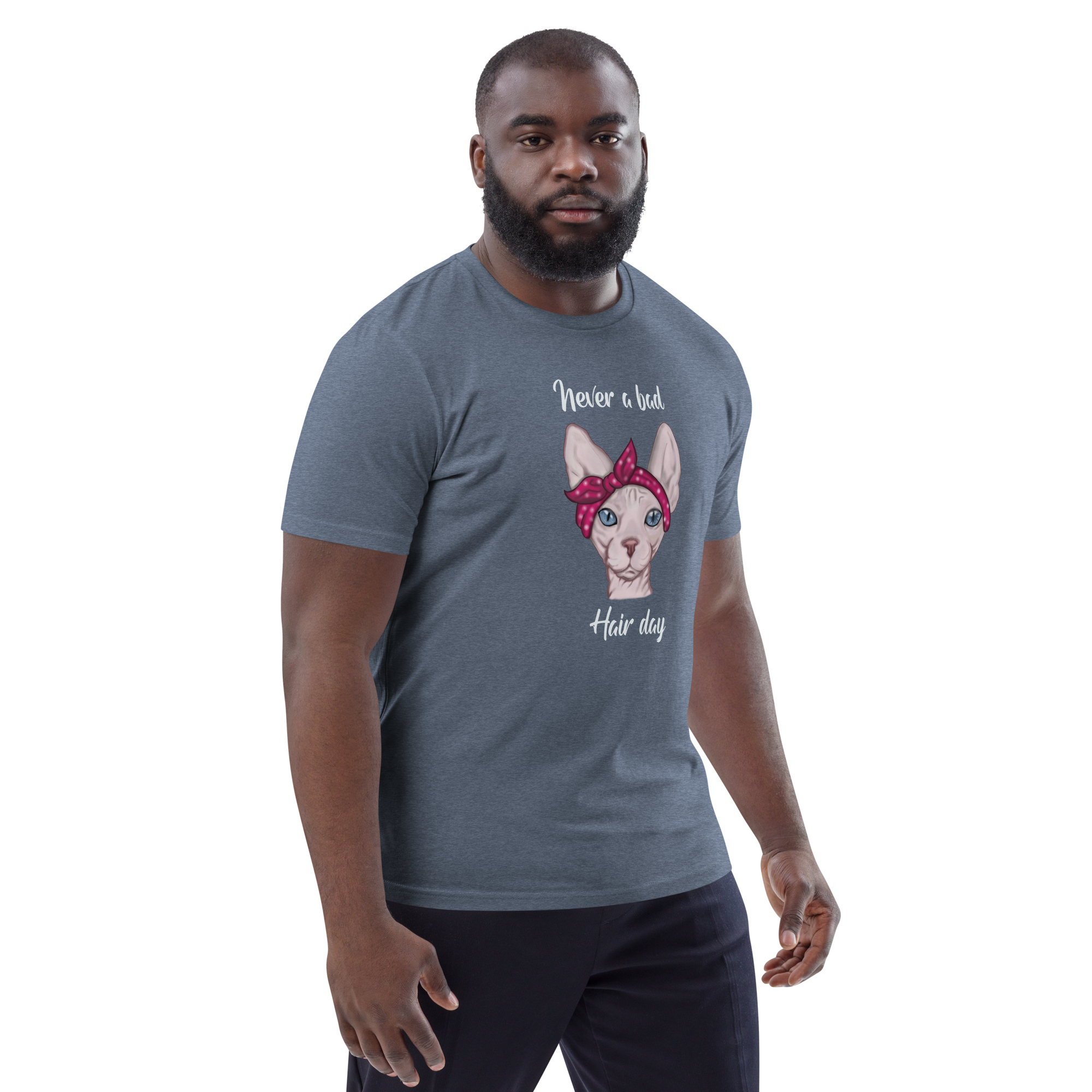 "NEVER A BAD HAIR DAY" UNISEX ECO TEE