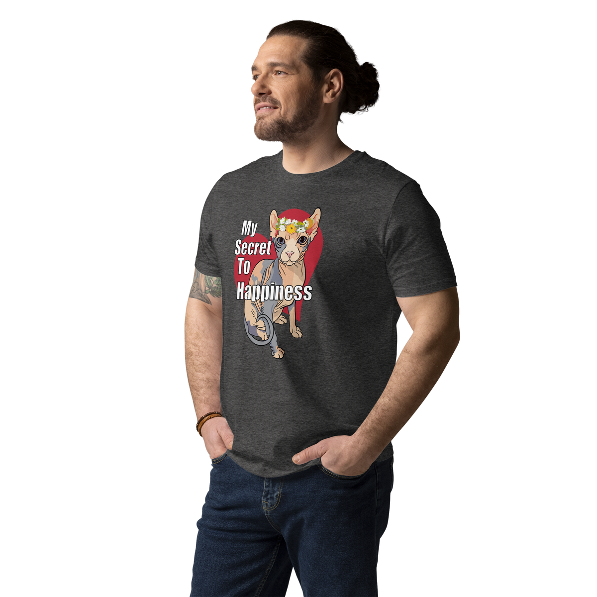 "MY SECRET TO HAPPINESS" UNISEX ECO TEE