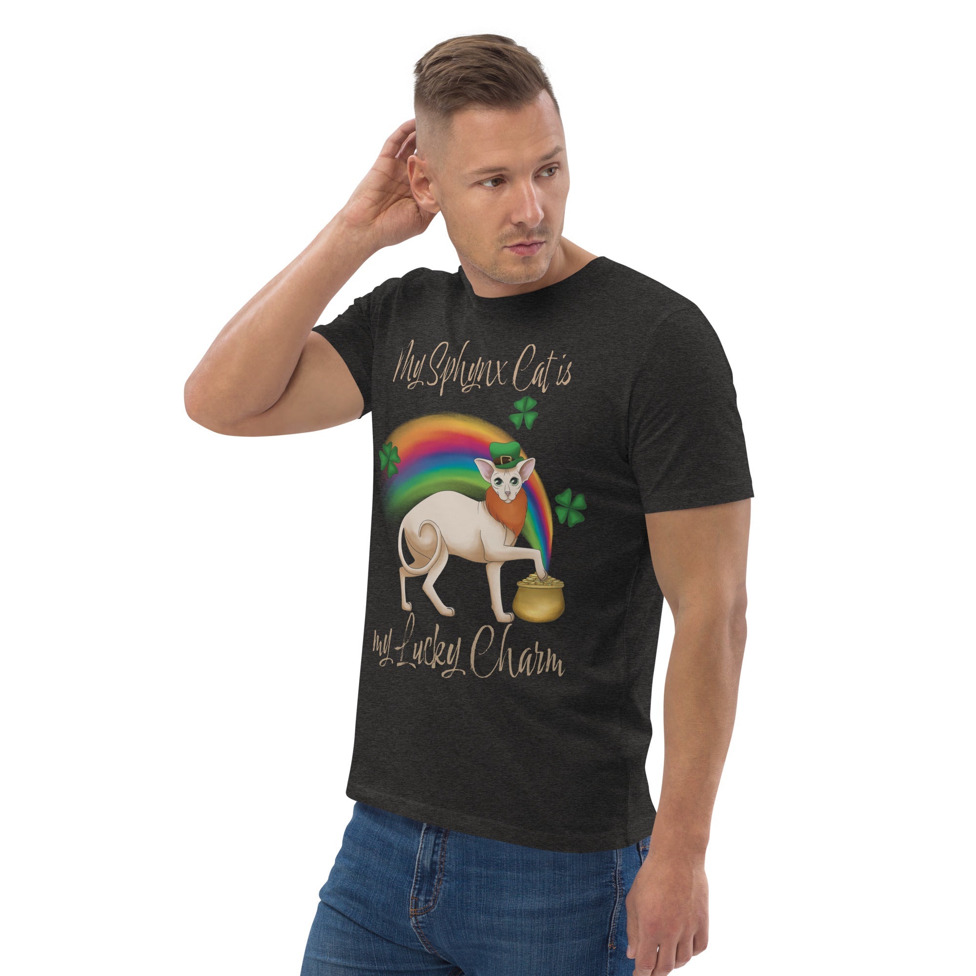 "MY SPHYNX IS MY LUCKY CHARM" UNISEX ECO TEE