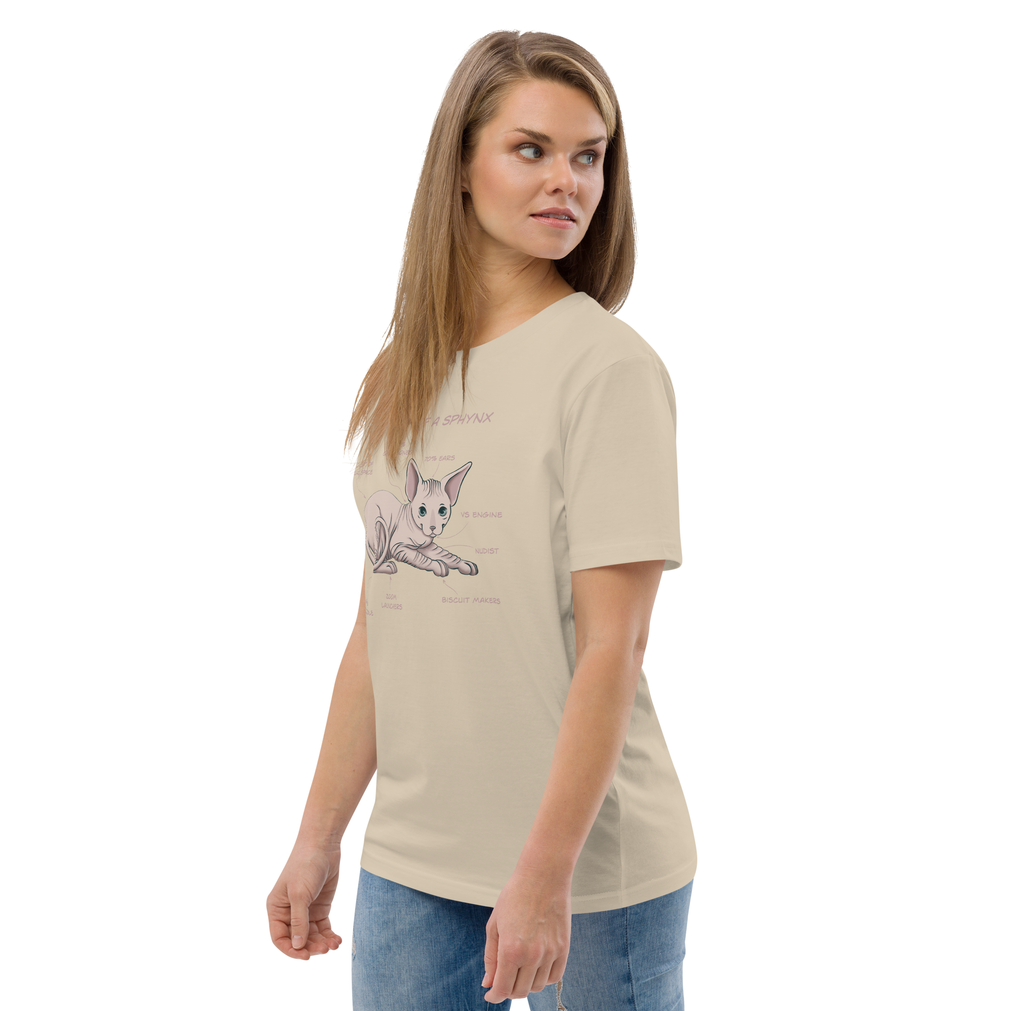 "ANATOMY OF A SPHYNX" UNISEX ORGANIC TEE