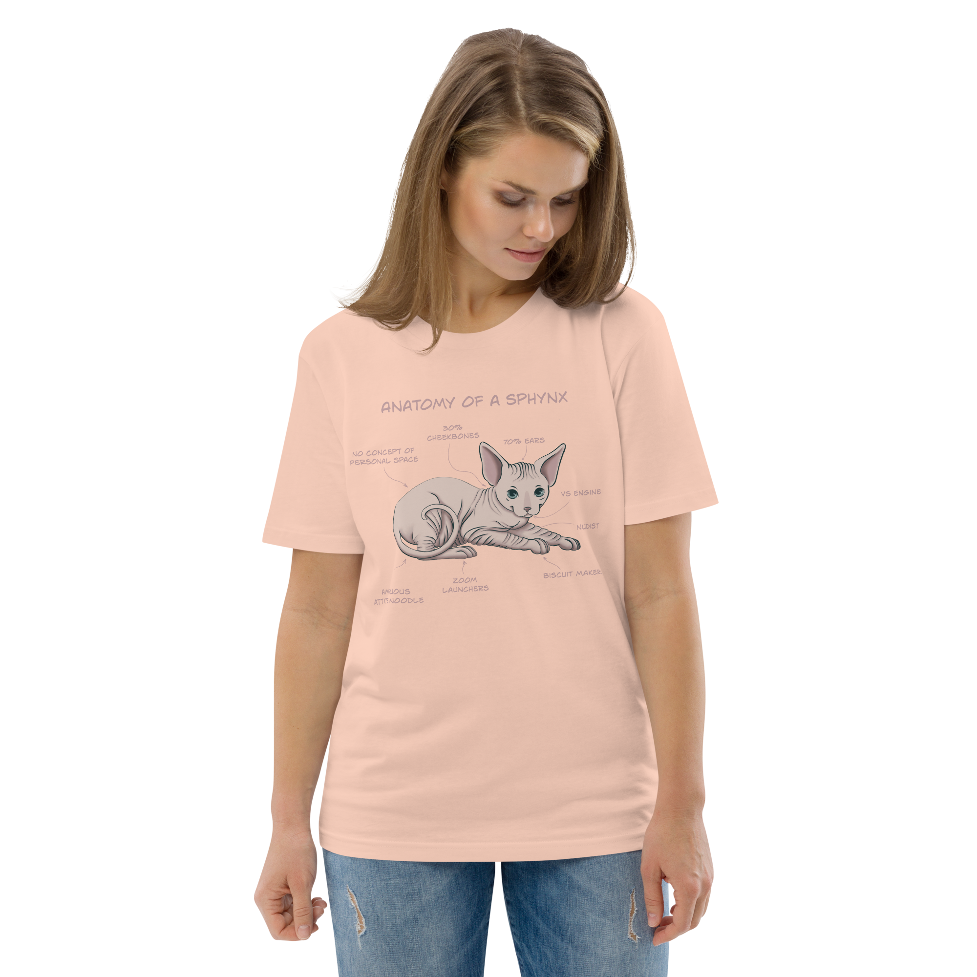 "ANATOMY OF A SPHYNX" UNISEX ORGANIC TEE