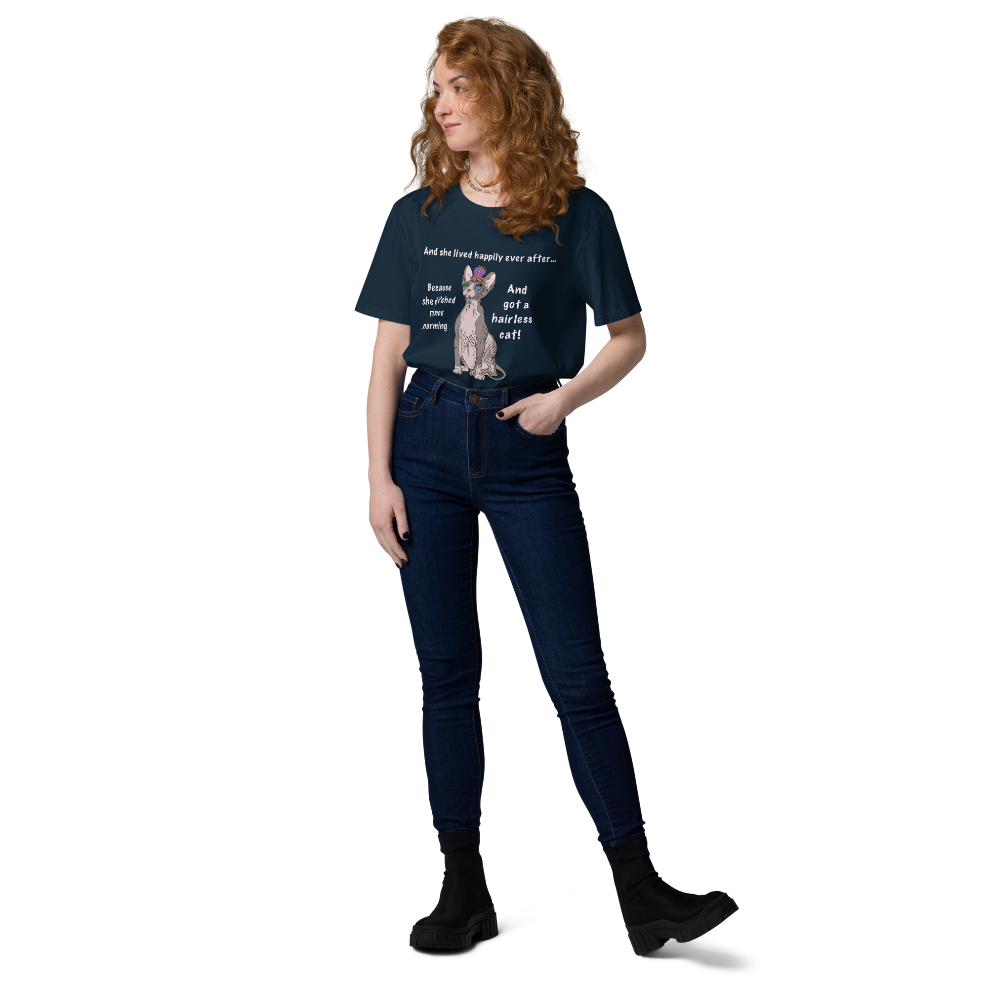 "DITCHED PRINCE CHARMING & GOT A SPHYNX CAT" ECO TEE