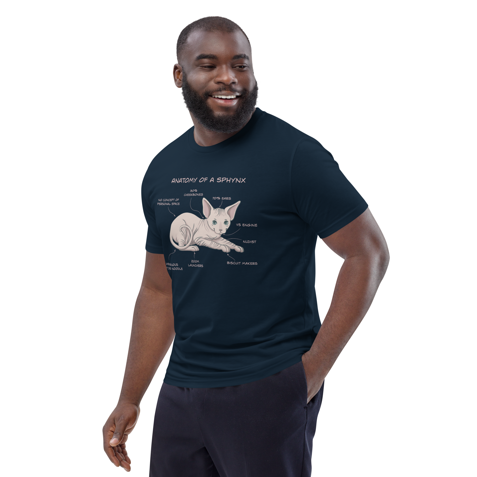 "ANATOMY OF A SPHYNX" UNISEX ORGANIC TEE