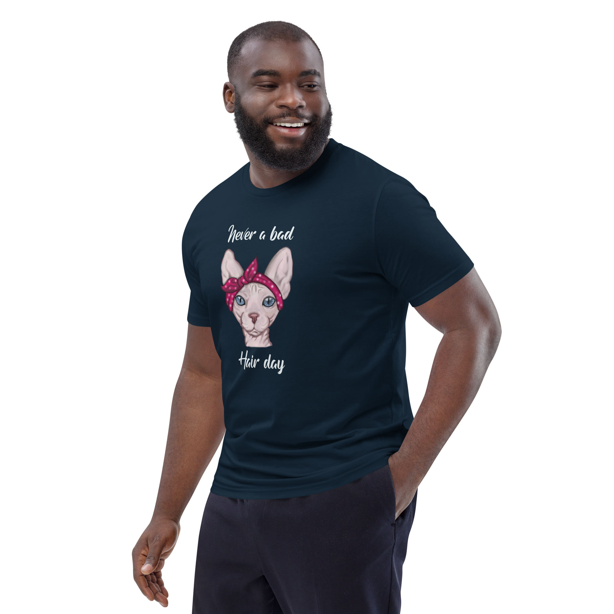 "NEVER A BAD HAIR DAY" UNISEX ECO TEE