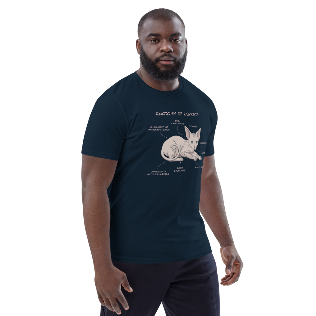 "ANATOMY OF A SPHYNX" UNISEX ORGANIC TEE