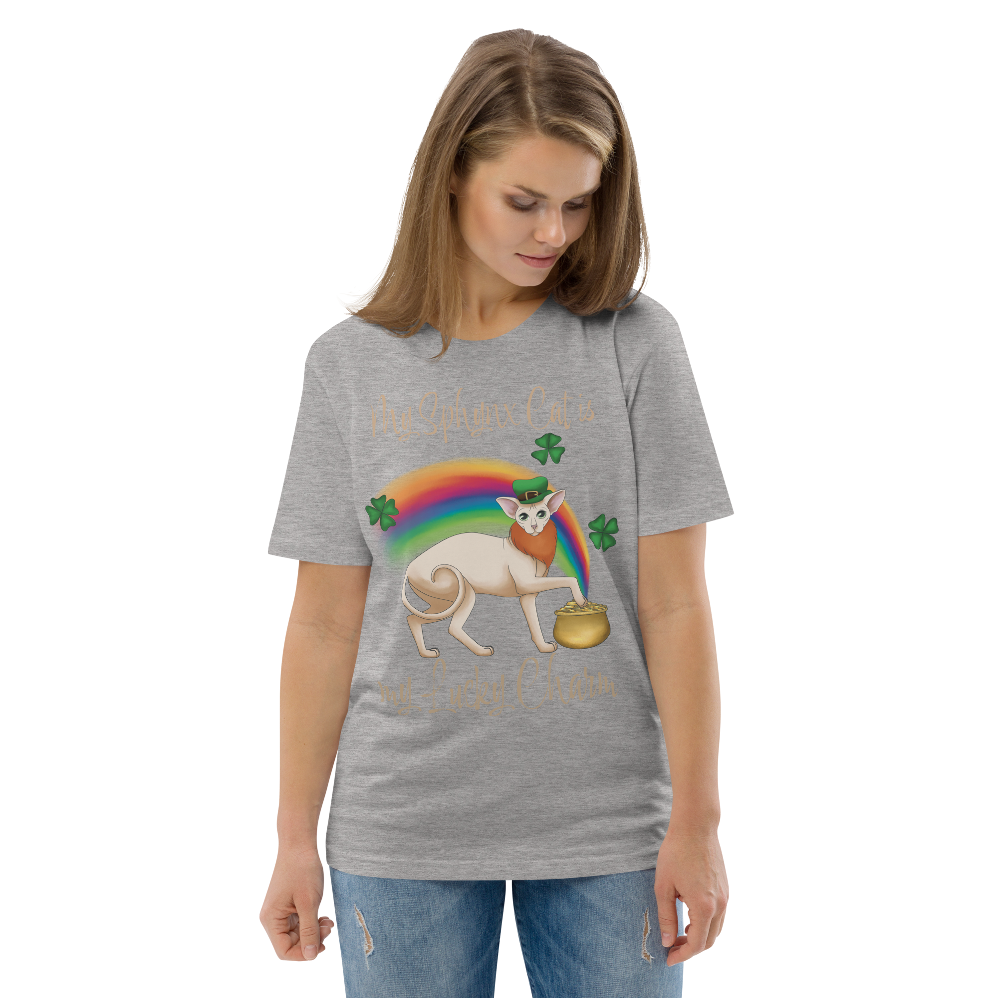 "MY SPHYNX CAT IS MY LUCKY CHARM" - UNISEX TEE