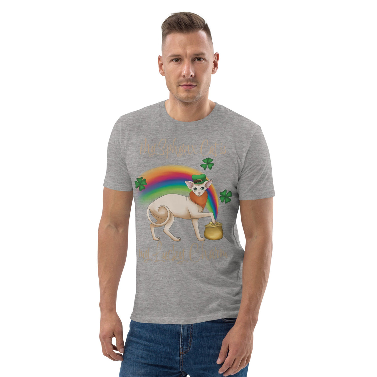 "MY SPHYNX IS MY LUCKY CHARM" UNISEX ECO TEE