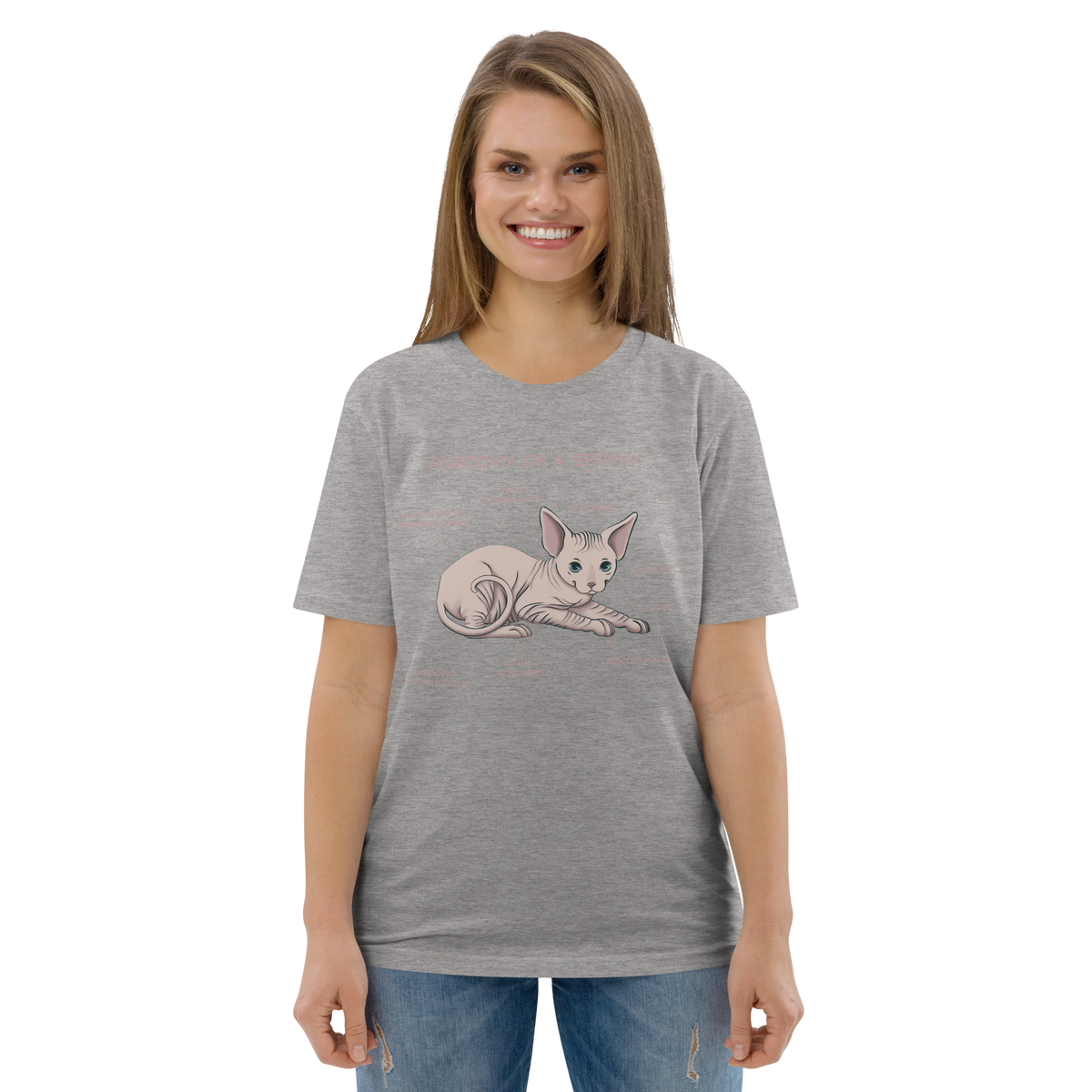 "ANATOMY OF A SPHYNX" UNISEX ORGANIC TEE