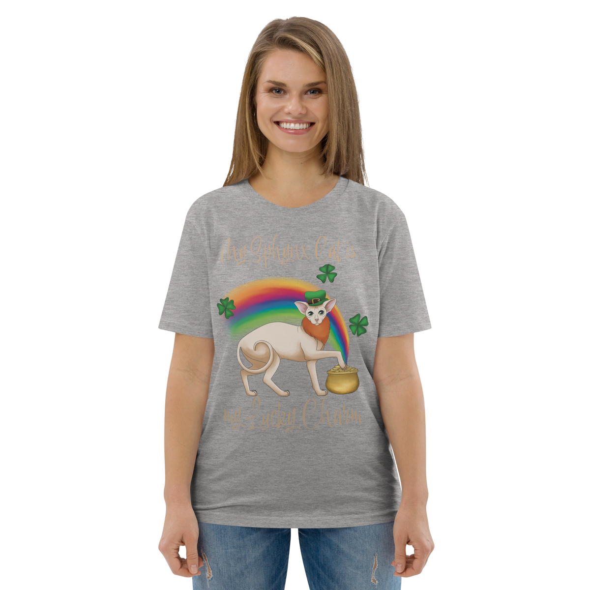 "MY SPHYNX CAT IS MY LUCKY CHARM" - UNISEX TEE