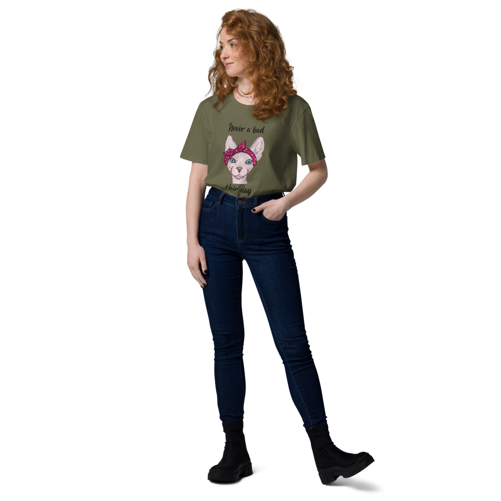 "NEVER A BAD HAIR DAY" UNISEX ECO TEE